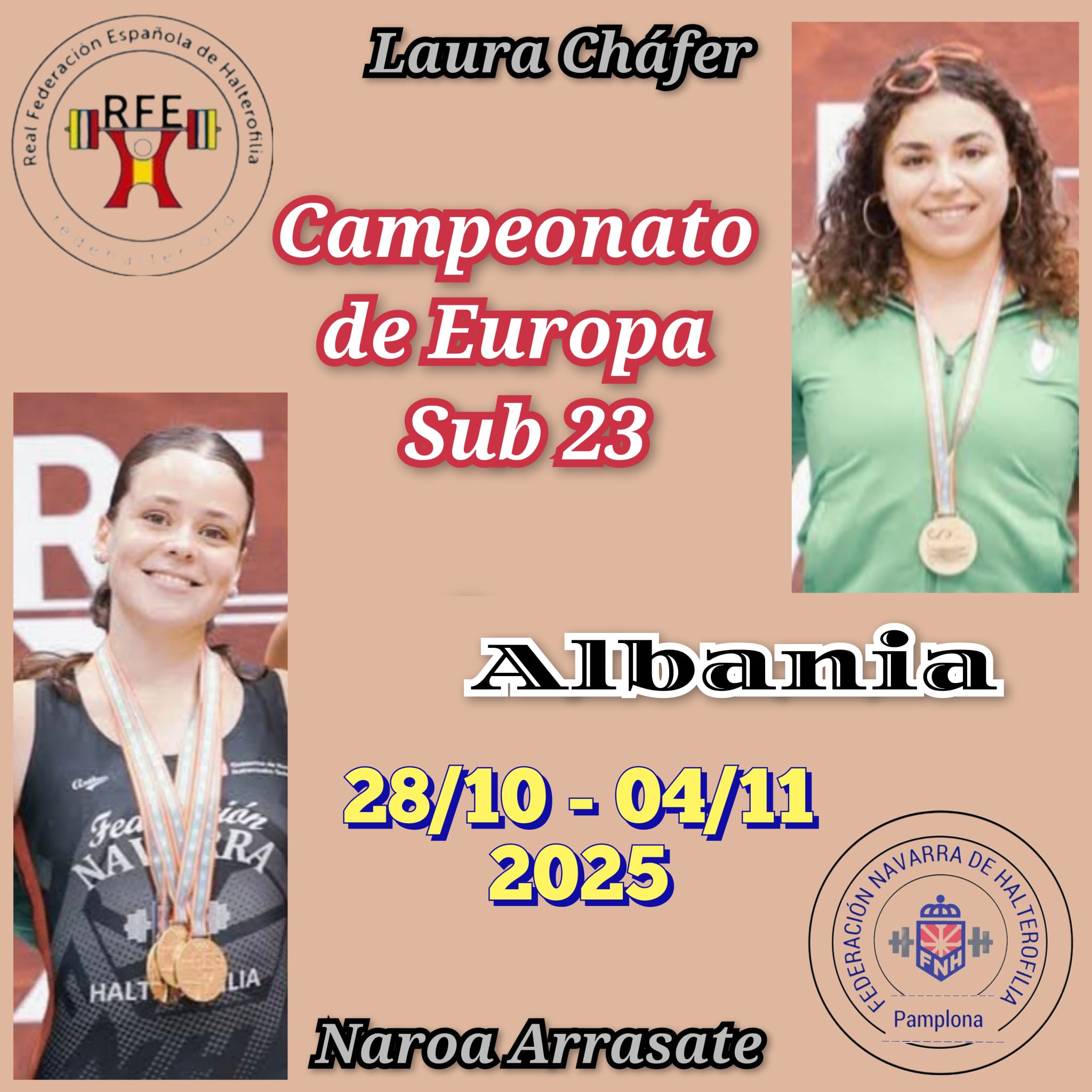 Ch&aacute;fer y Arrasate, en el Campeonato de Europa Sub-23 en Albania